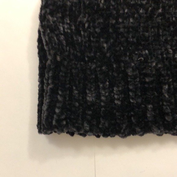 Saks Fifth Avenue S Chenille Dark Charcoal Grey Sweater Cozy Excellent Condition - Picture 8 of 11